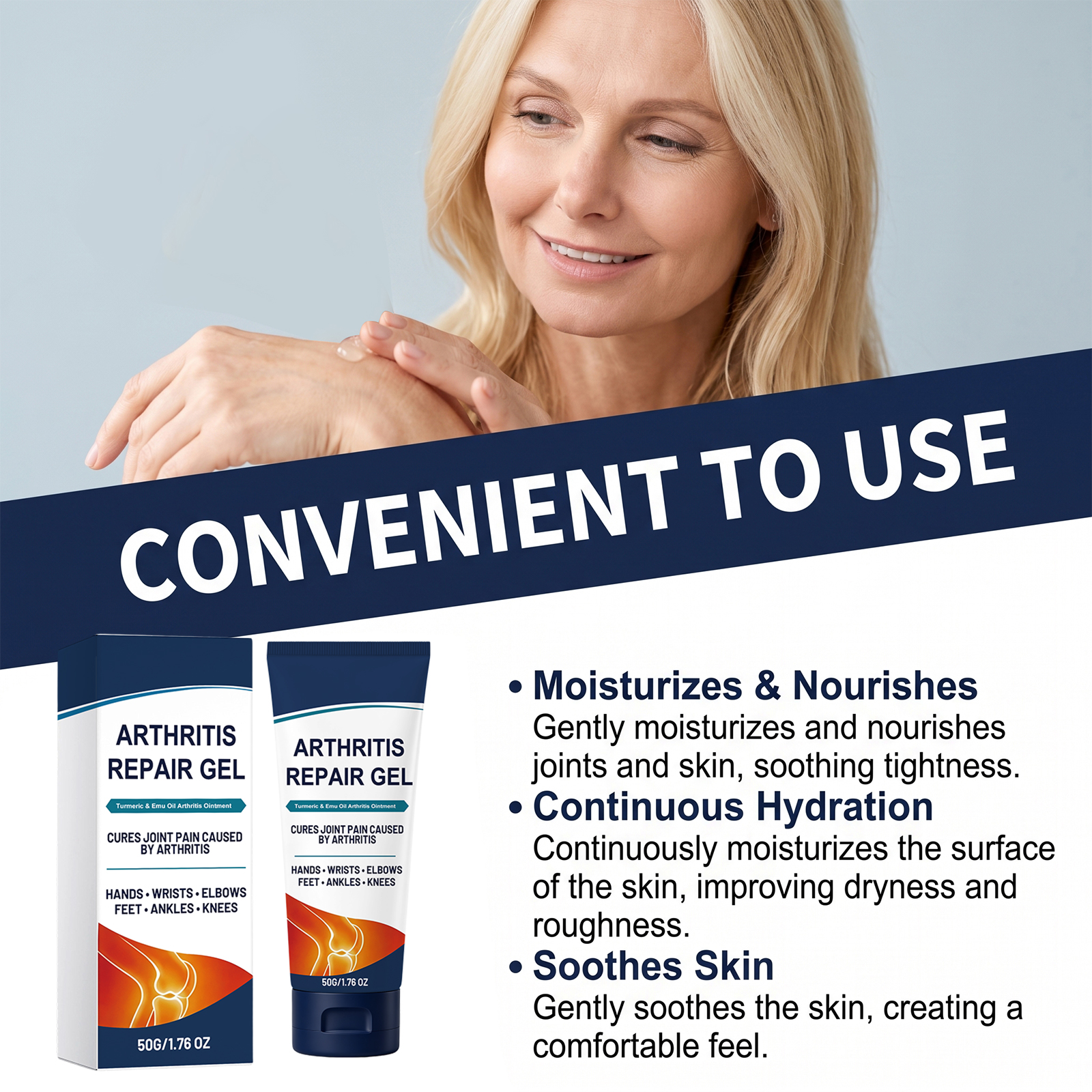 Joint Care Gel Daily Moisturizing Massage Portable Comfortable Easy Smearing Body Joint Muscle