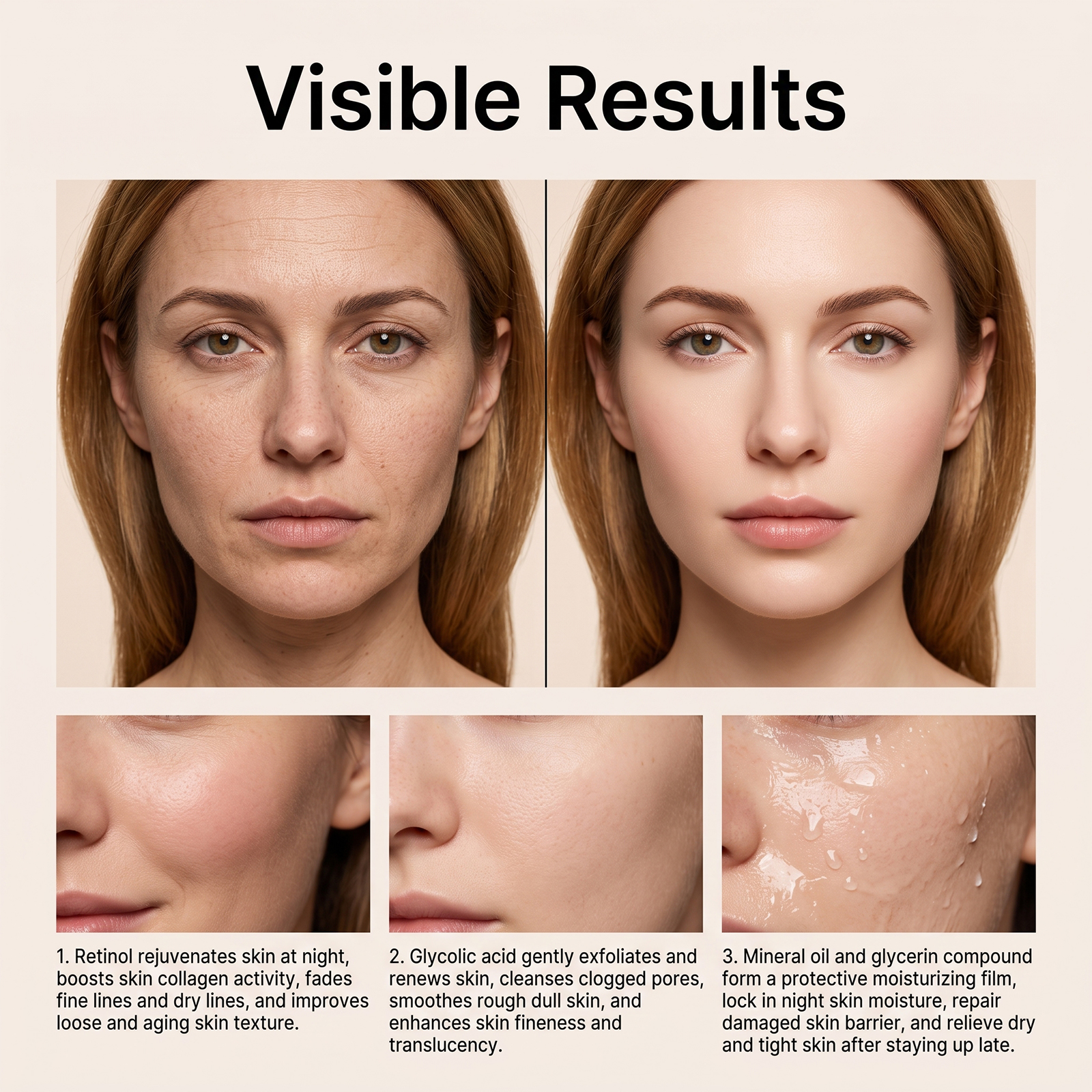 Night Cream Moisturizing Softening Skin Refining Pores Evening Facial Skin Daily Care Brightening Complexion Smoothing Texture