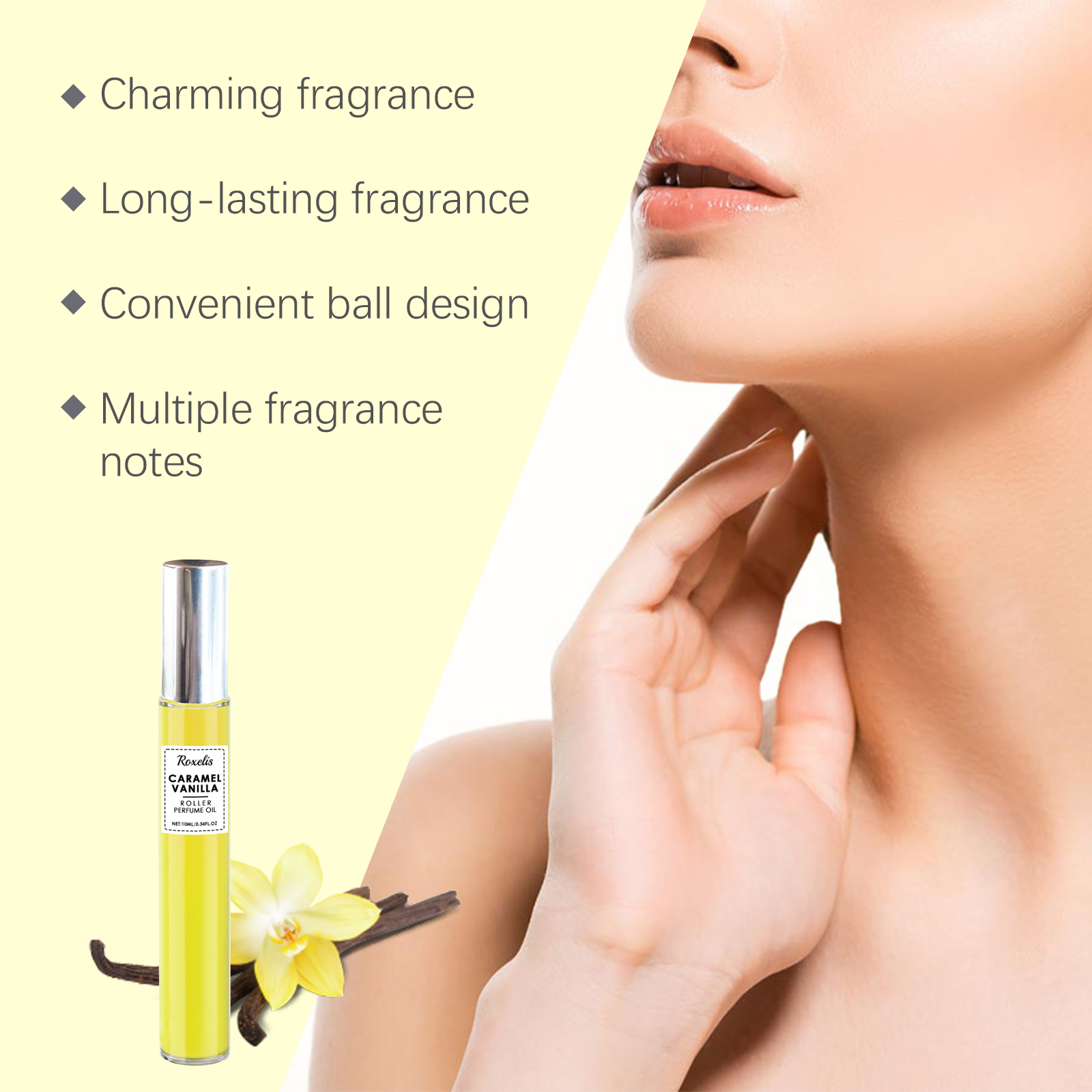 Vanilla Roll On Perfume Niche Fragrance Exudes Charm Fresh Long Lasting For Couple Dating Atmosphere
