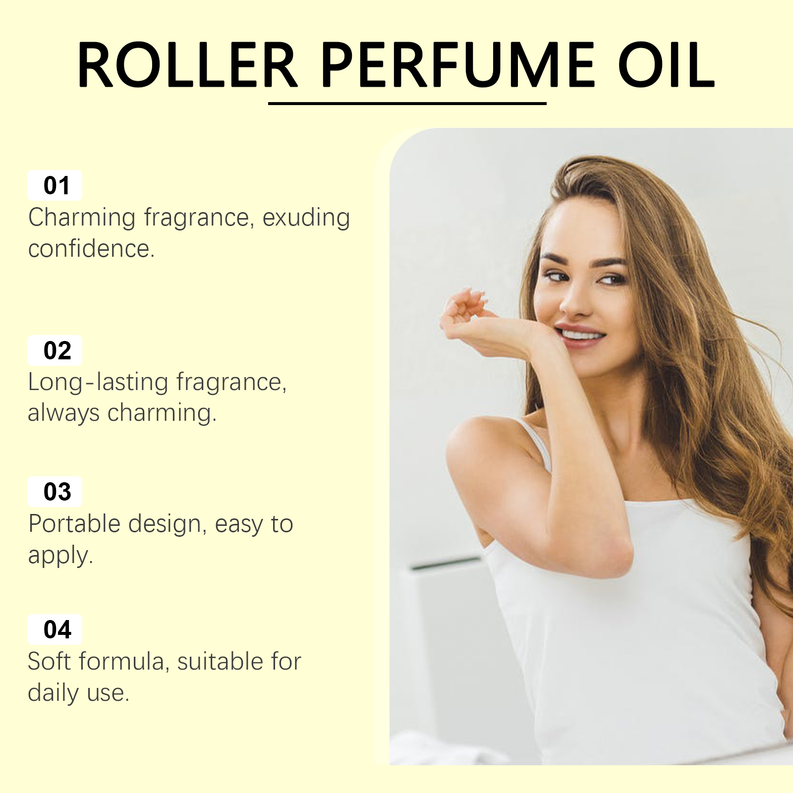 Vanilla Roll On Perfume Niche Fragrance Exudes Charm Fresh Long Lasting For Couple Dating Atmosphere