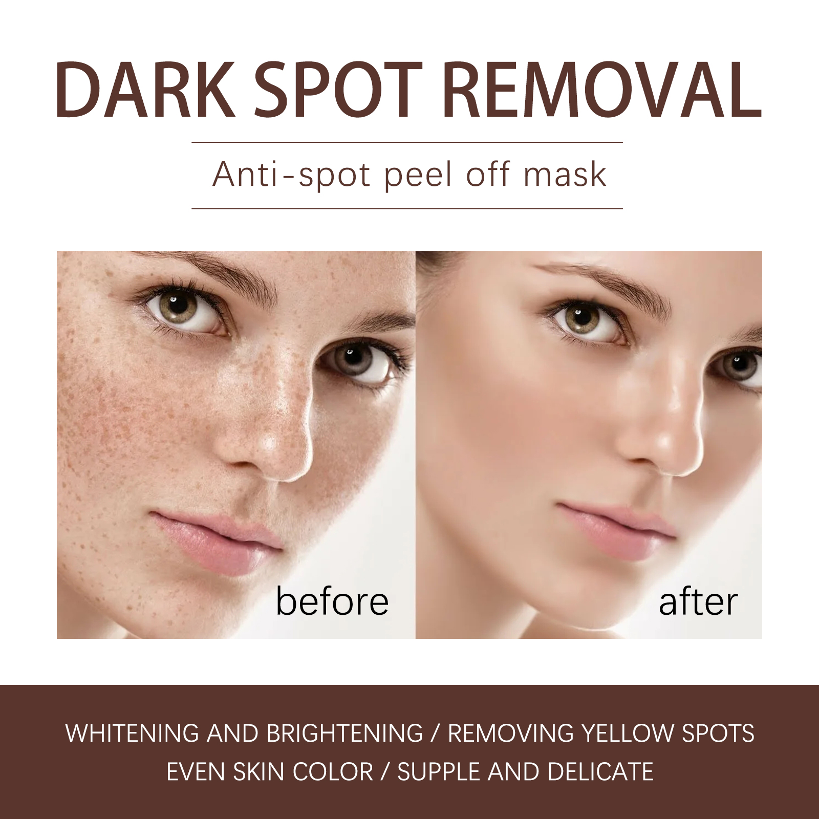 Peel Off Mask Brightening Firming Hydrating Dark Spot Fading For Glowing Skin Daily Face Care 1 PCS