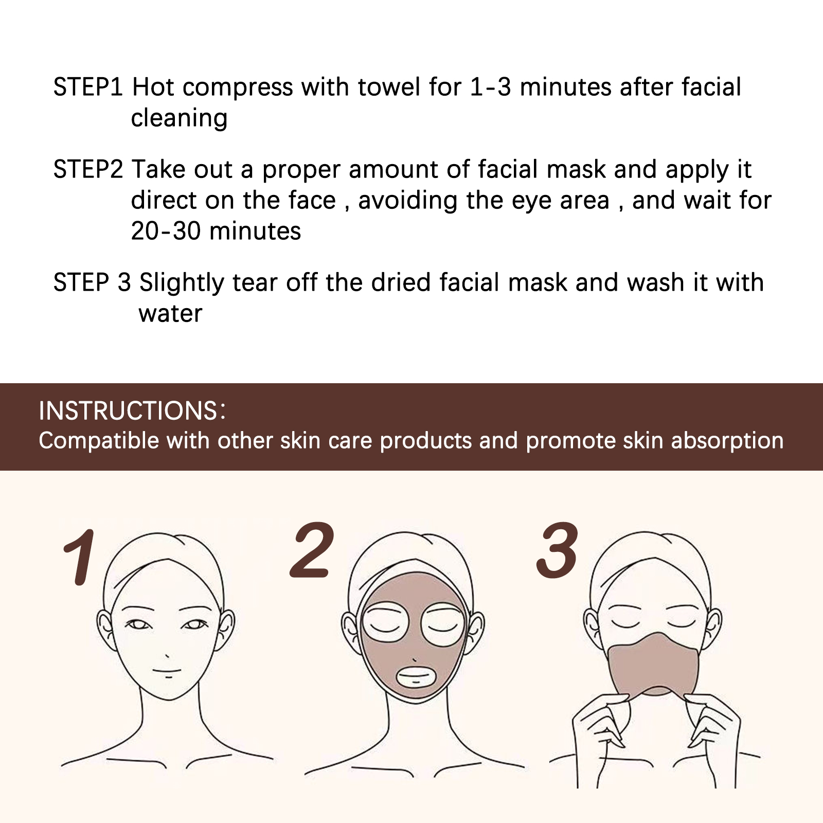 Peel Off Mask Brightening Firming Hydrating Dark Spot Fading For Glowing Skin Daily Face Care 1 PCS