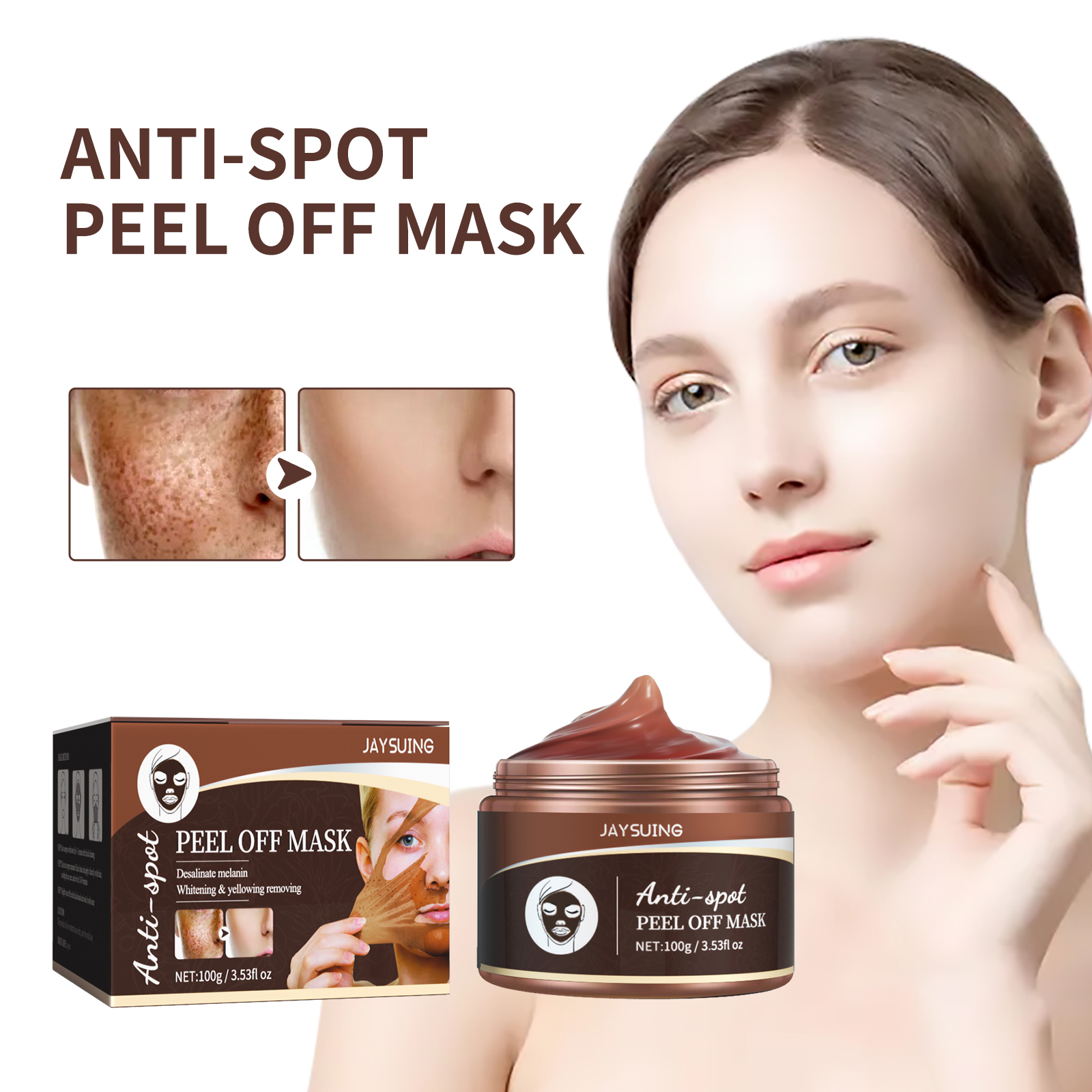 Peel Off Mask Brightening Firming Hydrating Dark Spot Fading For Glowing Skin Daily Face Care 1 PCS