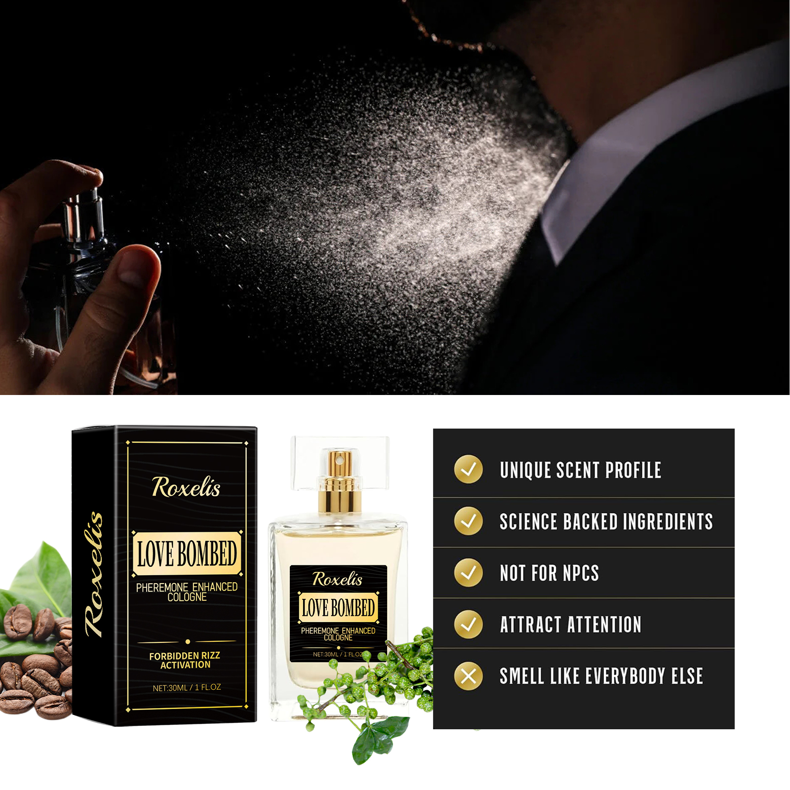 Men Pheromone Cologne Long Lasting Fresh Scent For Business Dating Daily Wear