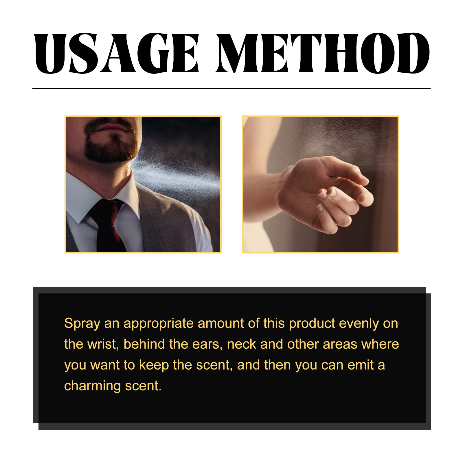 Men Pheromone Cologne Long Lasting Fresh Scent For Business Dating Daily Wear