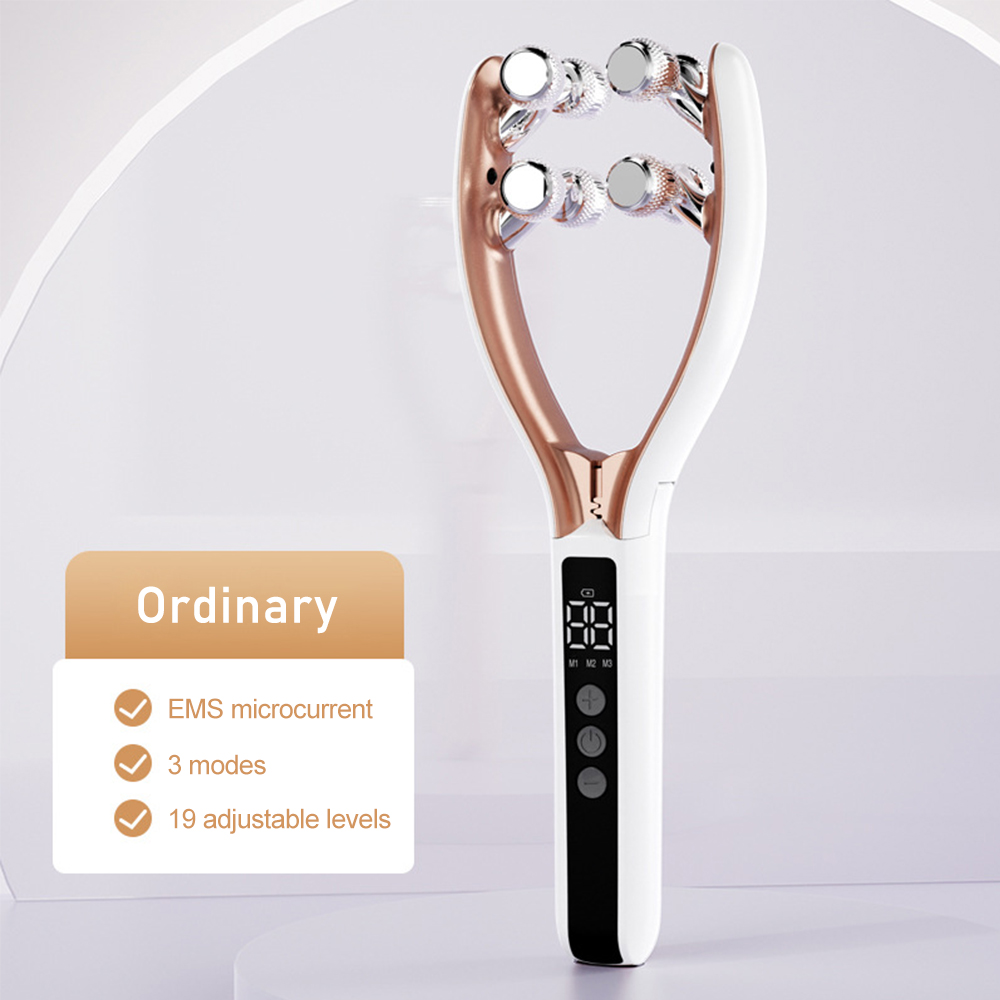 (Upgraded) Microcurrent Facial Massager with 3D Roller Neck and Face Slimmer Rechargeable Double Chin Reducer V face Lift Device RF EMS Micro Current Roller