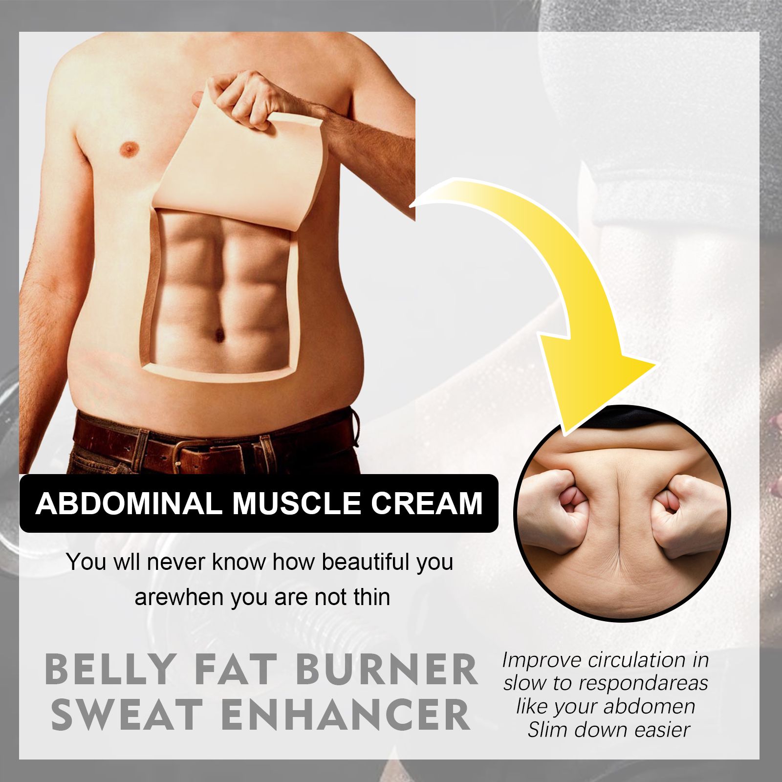 Abdominal Muscle Shaping Cream For Firming And Body Massage Daily Care