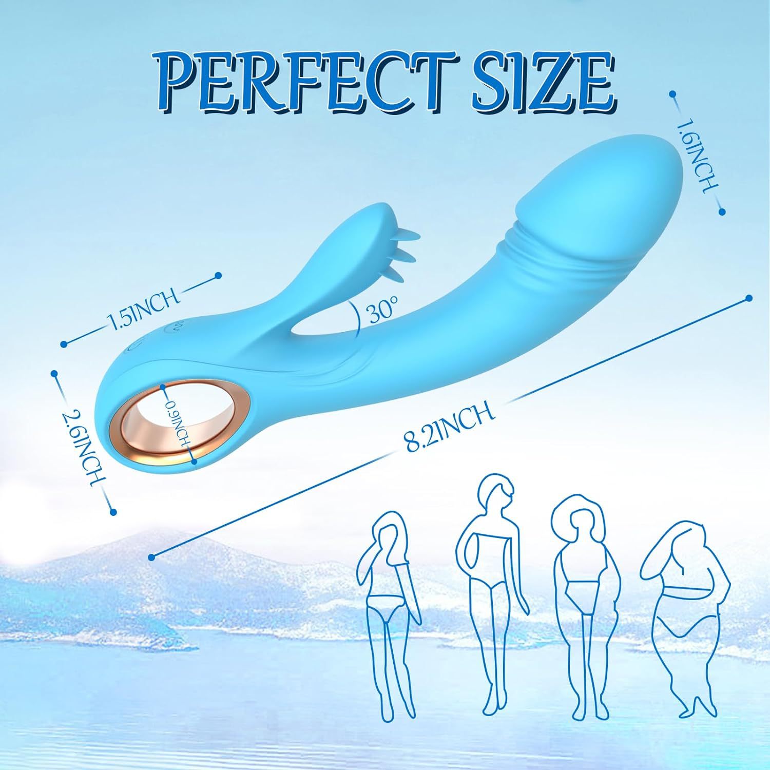 (Blue) Vibrating Wand Adult Sex Toy Vibrator for Women Female Masturbator Extra Large Ultra Low Noise Dormitory Masturbation Wand  Adult Products