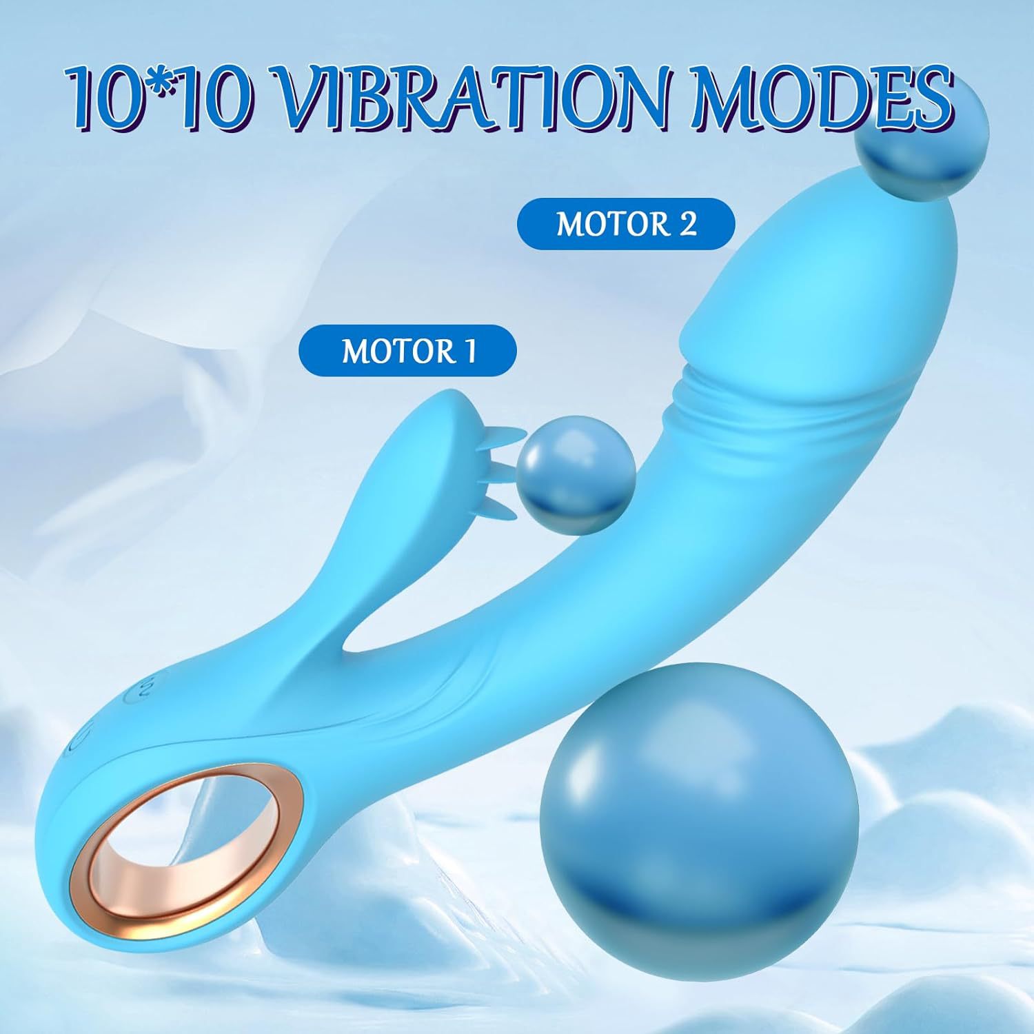 (Blue) Vibrating Wand Adult Sex Toy Vibrator for Women Female Masturbator Extra Large Ultra Low Noise Dormitory Masturbation Wand  Adult Products