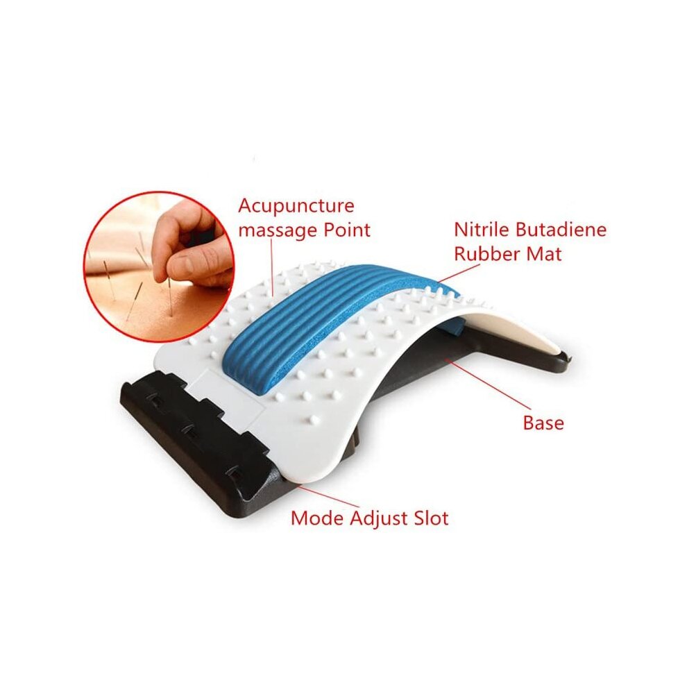 Back Stretcher Posture Massager for Back Relaxation Pain Relief, Back Massager Magic Stretcher Fitness Stretch Equipment Lumbar Support Relaxation 3 Levels Adjustable Back Stretching Spine Deck Posture Massager
