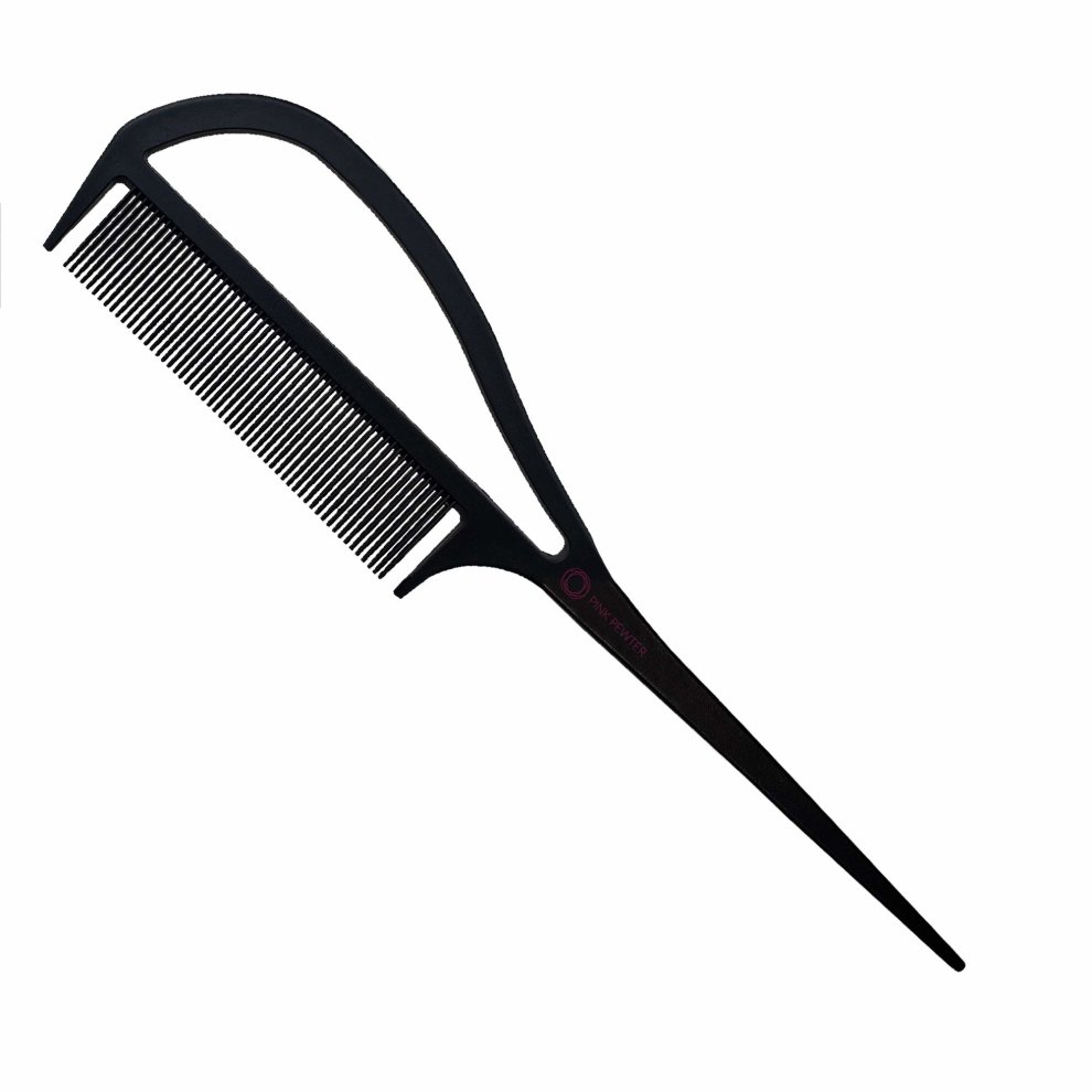 Pink Pewter Authentic Never Let Go Carbon Hair Styling Comb, Heat and Chemical Resistant