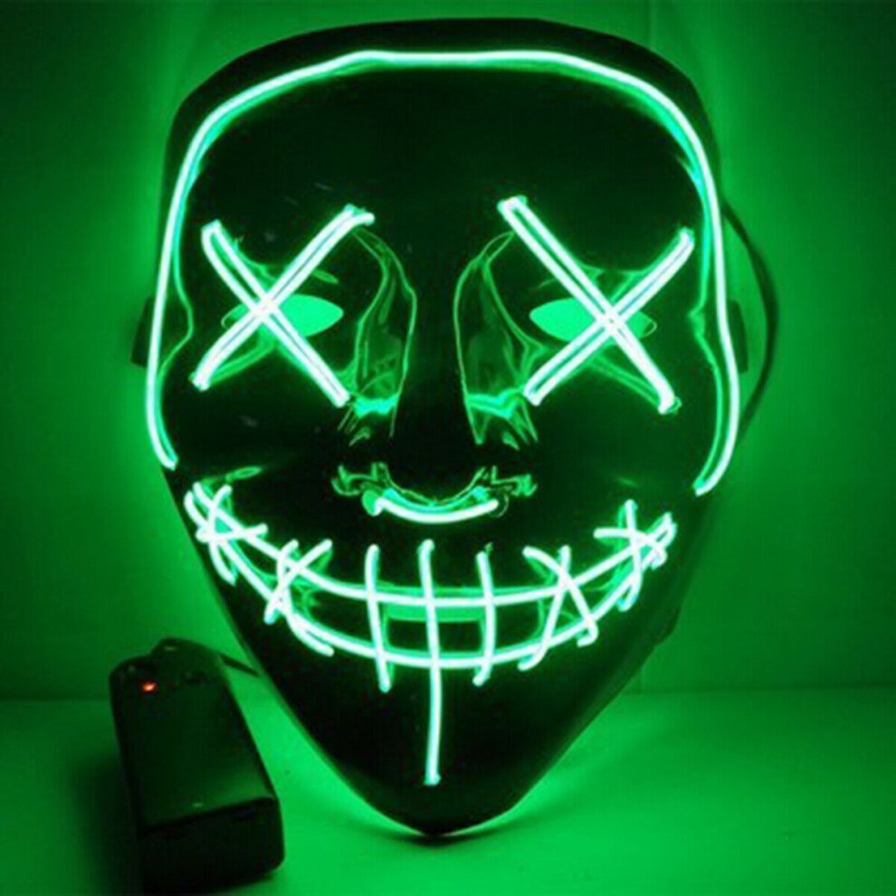 Halloween Mask LED 3 Light Up Modes for Cosplay Costumes Festival Carnival Masquerade Party Gifts for Kids Adult Men Women