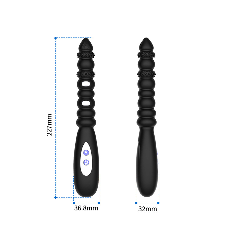 Sex Toy Vibrator G-Spot Prostate Stimulator Massager Anal Bead Butt Plug Masturbator for Women Men Women Couples with 10 Frequency Vibration and 3 Pulse Electric Shock Modes