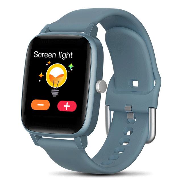 (Black) Body Temperature Monitor Smart Watch Urban Fashion Full Touch Screen Watch