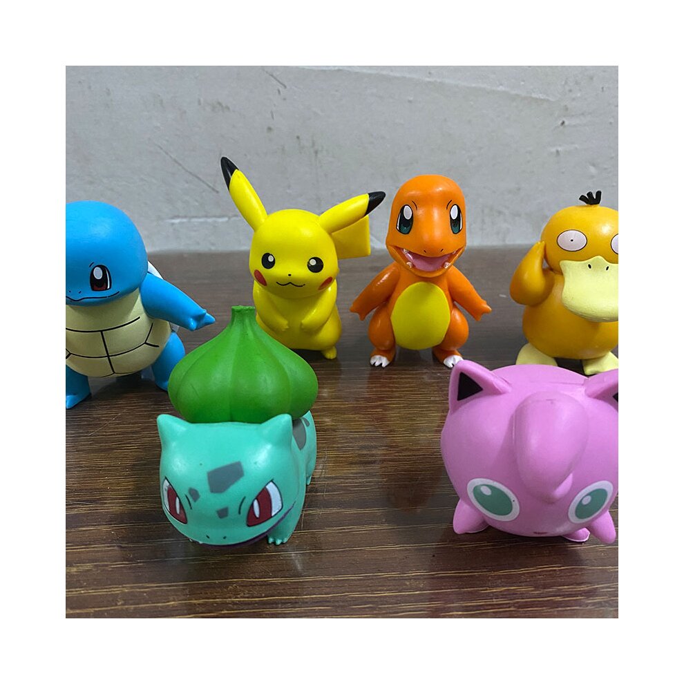 6pcs Pokemon Pikachu Figures Toys Display Cake Toppers Kids Party