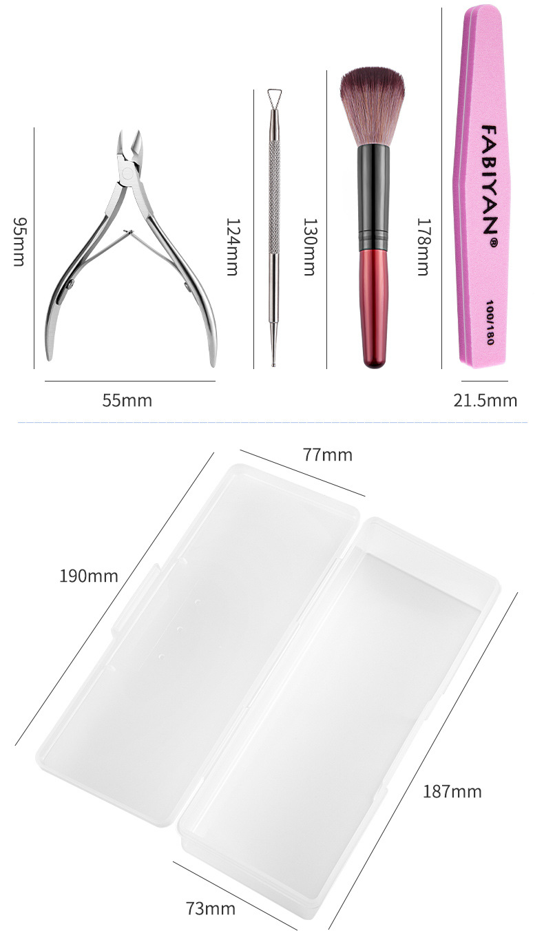 (10~piece Kit) Manicure Tools Set Nail File Polishing Stainless Steel Dead Skin Scissors Cuticle Pusher Nail Brush Cuticle Nipper Professional Nail Accessories Nail Trimming Manicure Tools