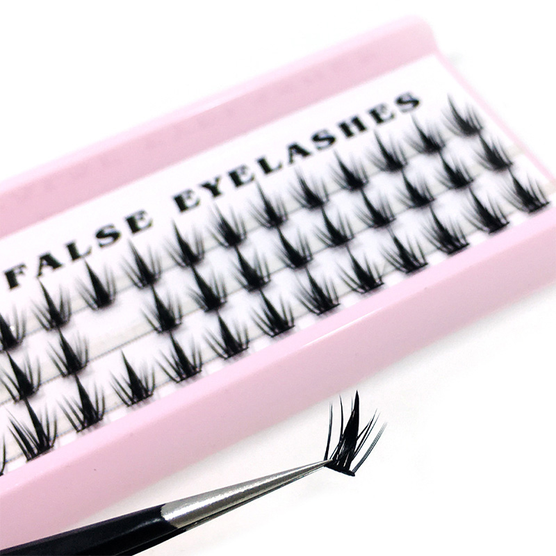 (9MM) False Lashes Single Cluster Individual Eyelashes DIY Fake oft 3D Segmented Eyelash Grafting Volume Eyelash Extension Makeup Tool