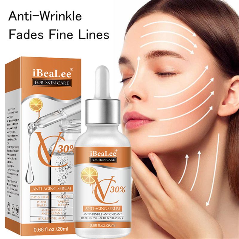 Vitamin C Anti Aging Serum Anti-Wrinkle Fades Fine Lines Face Essence