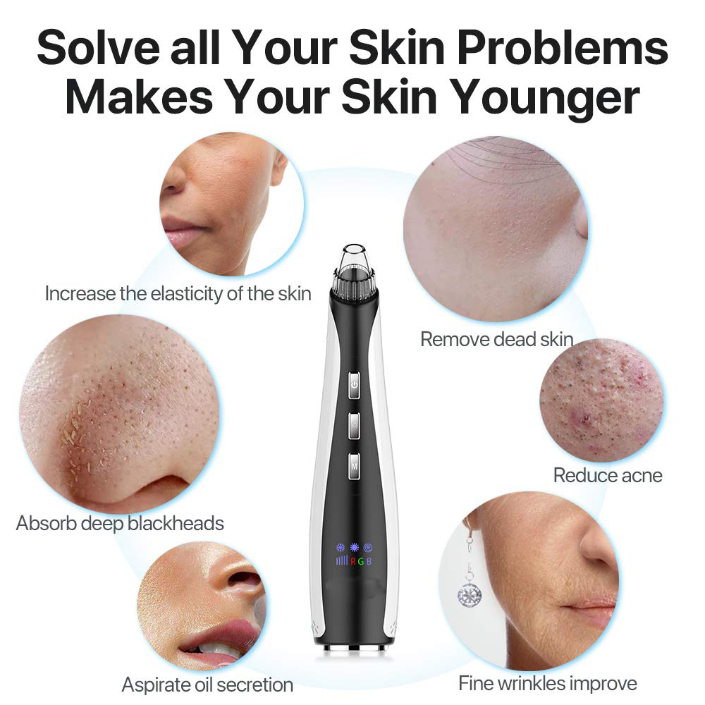 Blackhead Remover Vacuum Nose Face Pore Acne Whitehead Electric Cleaner Machine