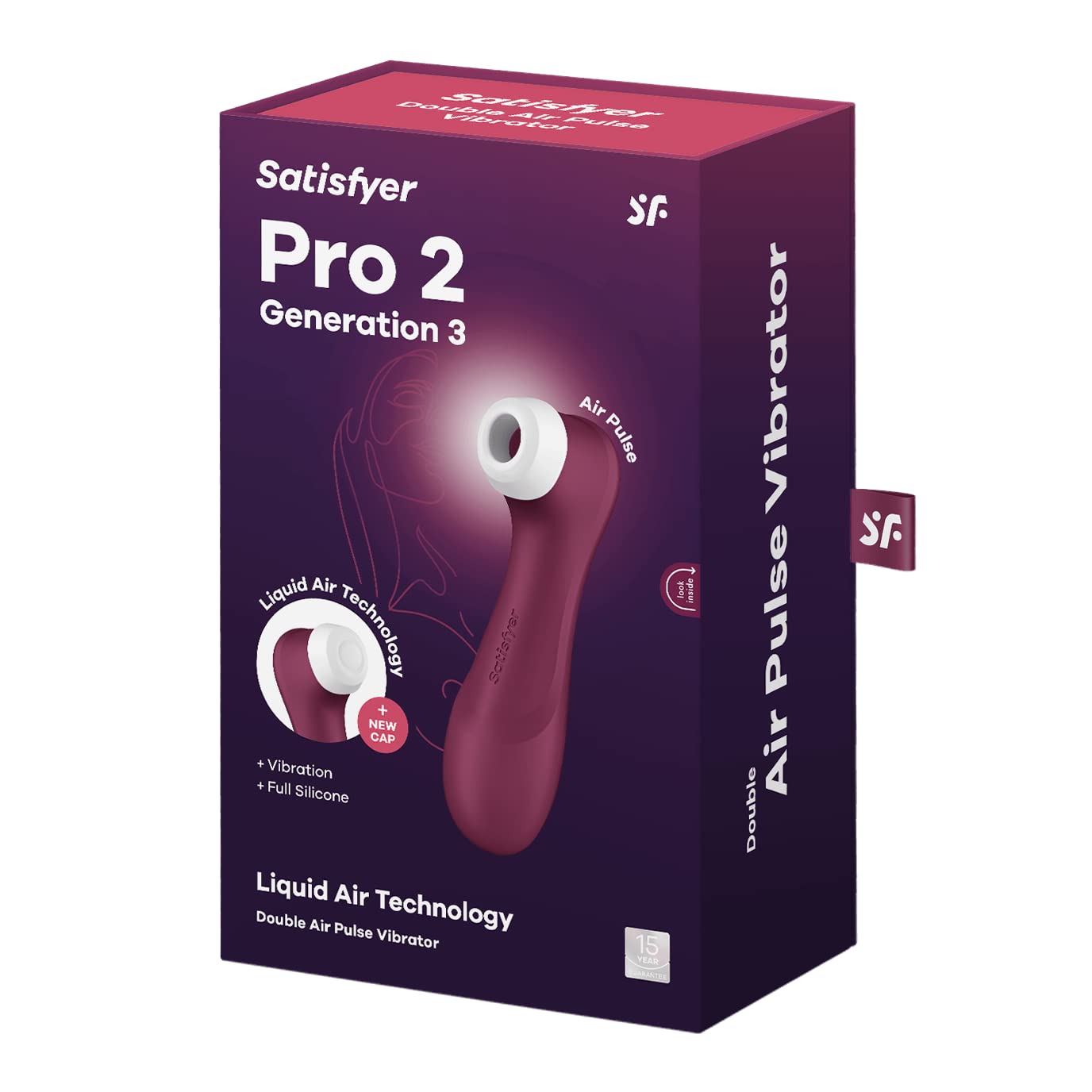 (Black) Satisfyer Pro 2 Generation 3 Liquid-Air Technology Vibrator Erotic Dildo Aadult Sex Toy Gift for Women Clitoral Stimulation Pressure