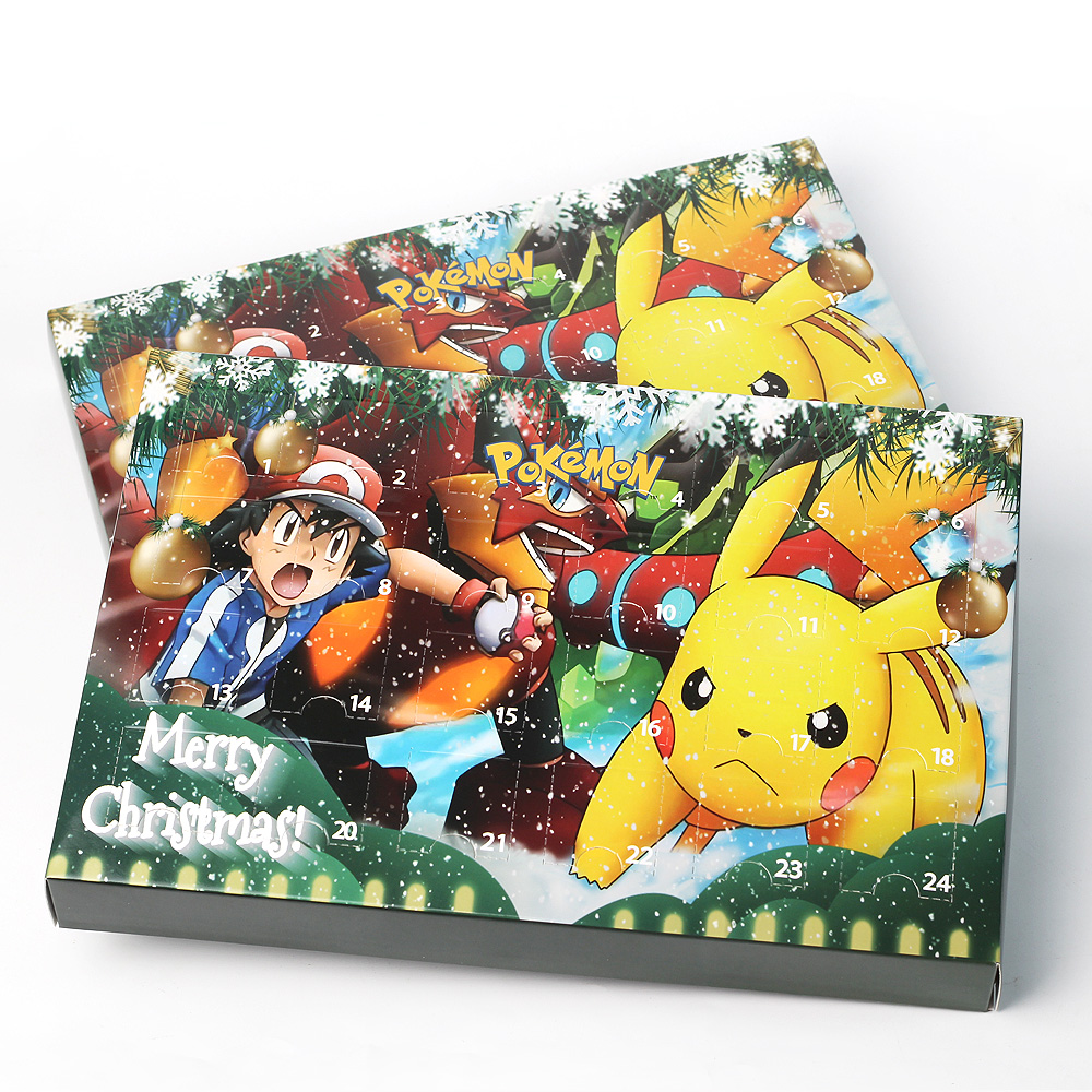 Pokemon Figure Christmas Advent Calendar Xmas 24 Days Countdown Gifts Kawaii Pikachu Charizard Metwo Figure Random Model Toy