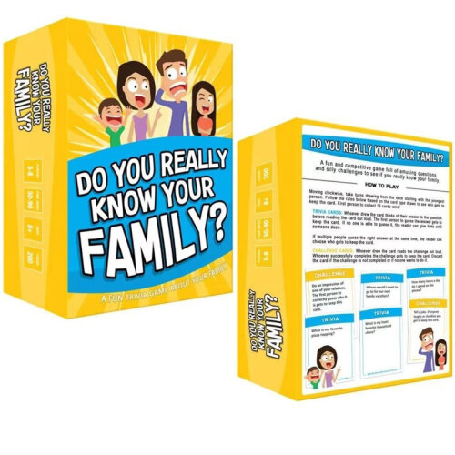 Do You Really Know Your Family Card Game Family Party Interactive Game A Fun Family Game Filled with Conversation Starters and Challenges