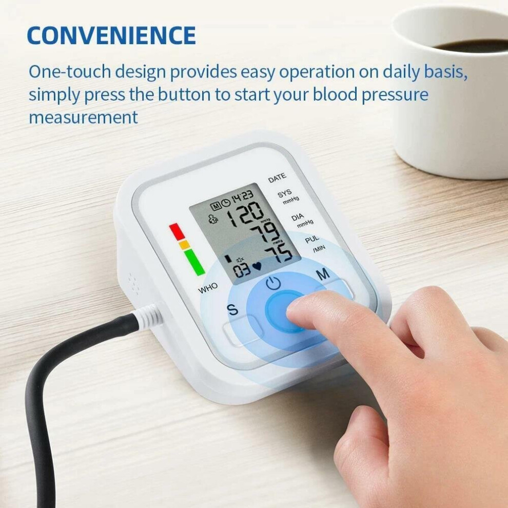 Digital Automatic Blood Pressure Monitor Upper Arm BP Machine