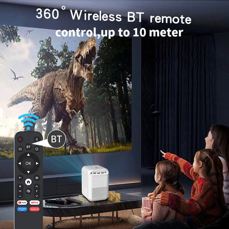 Portable Android Projector Built-in Audio Smart Android System Home Wireless Projector