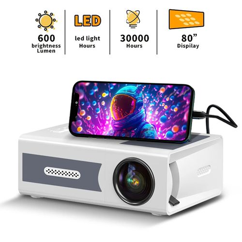 Portable 1080P Mobile Phone Same Screen Mini Projector Outdoor Movie Home Theater Projection At Home