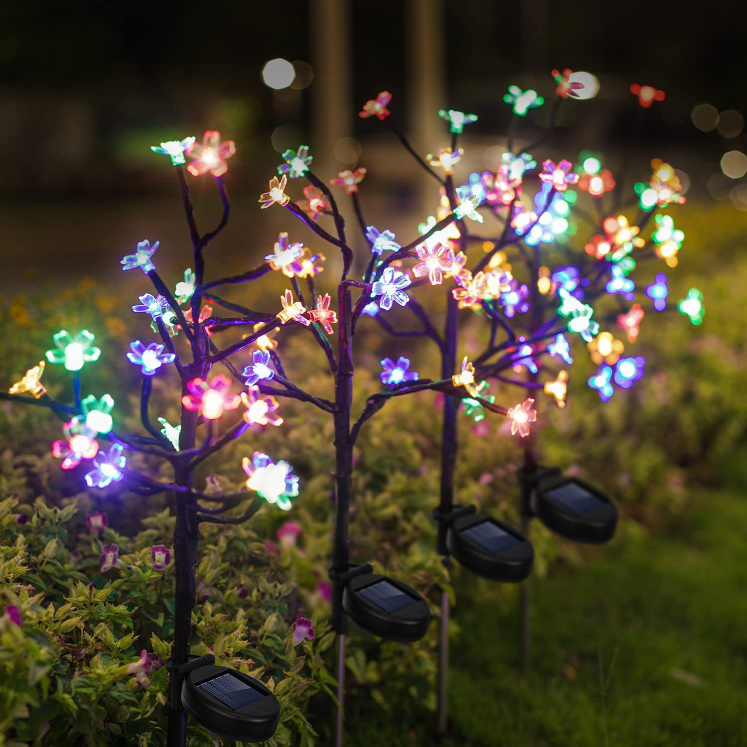 Solar Lights Outdoor Garden Solar Flower Lights for Lawn Yard Garden Ornaments Outdoor Christmas Decorations