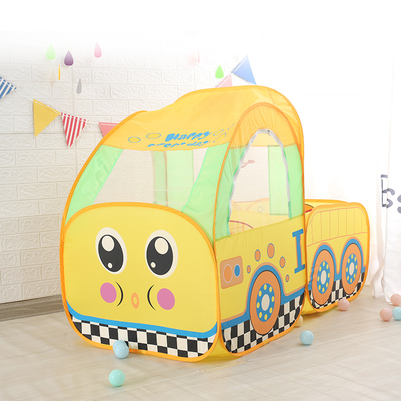 Children Indoor Cartoon Train Play Tent Imaginative Game House