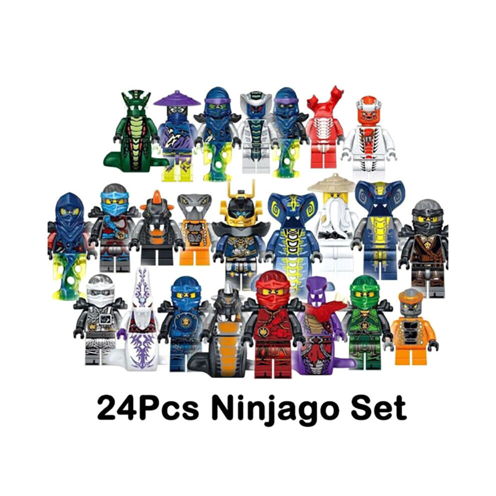 Set of 24 pcs Mini Figures Kai Jay Sensei Wu Master Building Blocks Toys