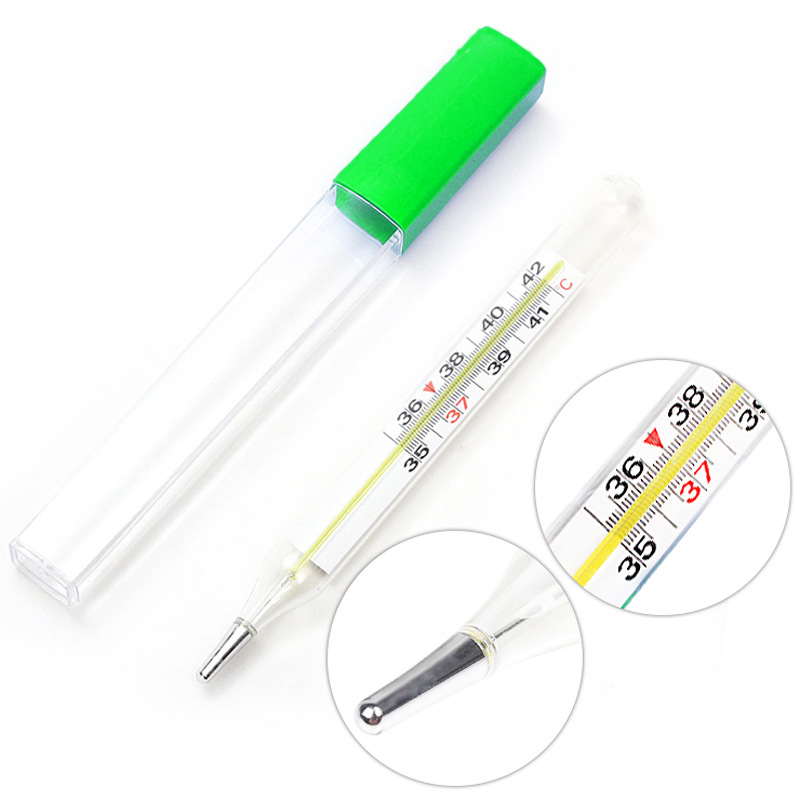 Medical Mercurial Glass Thermometer Large Screen Clinical Measuring Equippment