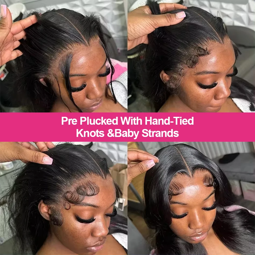 (13x4 Lace Wig 10inches) 200 Percent Body Wave Human Hair Wigs 13x6 13x4 Hd Lace Frontal Wig Pre Plucked Black Wig For Women Brazilian Wigs Remy Hair