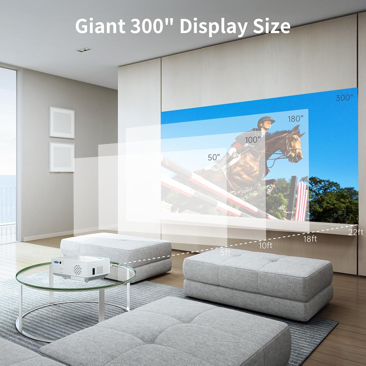 5G WiFi Bluetooth Projector 15000 Lux Native 1080P Full HD Movie Projecotor 4K Support Home Projector for Phone PC Firestick