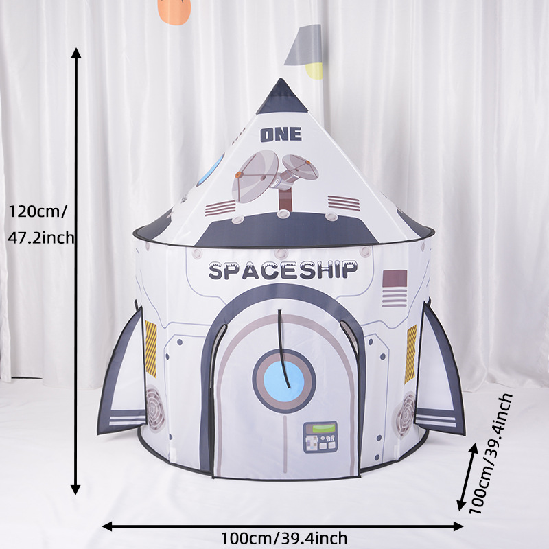 Game House Space Station Kids Folding Playhouse Tent Toddler House Indoor Outdoor ﻿