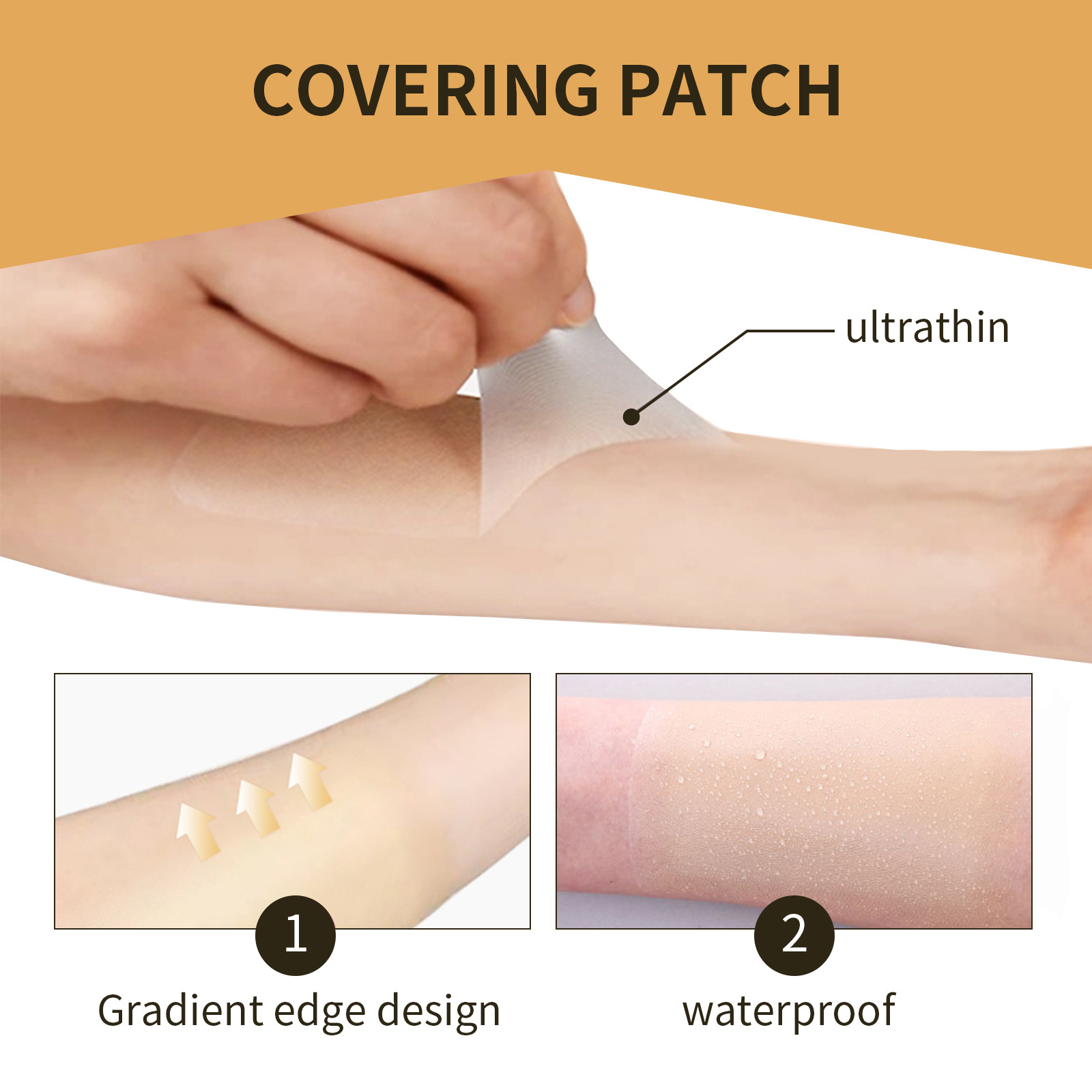 (1 PC) Tattoo Concealer Patches Ultra Thin Patch For Tattoo Scar And Birthmarks Conceal Skin Color Invisible Waterproof Skin Tone Concealer Sticker For Covering