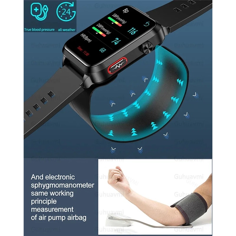 New Health Smart Watch Men Blood Sugar Blood Pressure Fitness Sport Watches Full Touch Screen SmartWatch