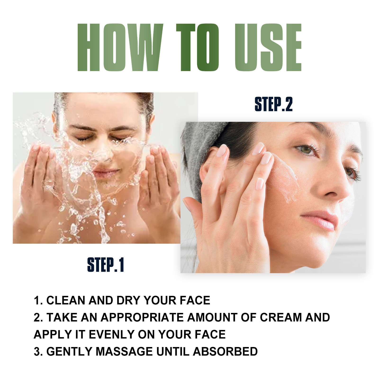 OUHOE Moisturizing Face Cream Tighten Skin Repair Fine Lines Aloe Vera Hydrating Improving Roughness Shrink Pores Collagen Face Cream 100g
