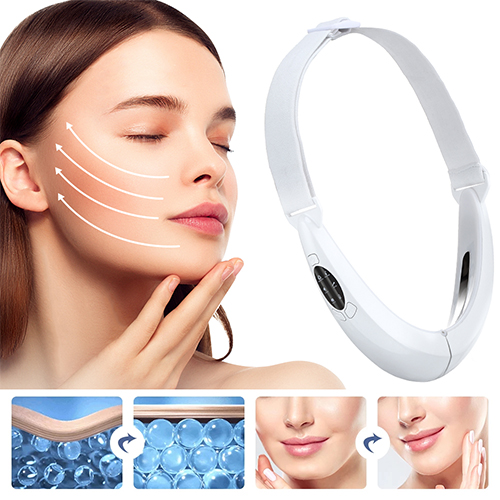 LED Photon Therapy Facial Mask Massager Facial Lifting Device Double Chin V Face Shaped Cheek Lift Belt Machine for Men and Women Training