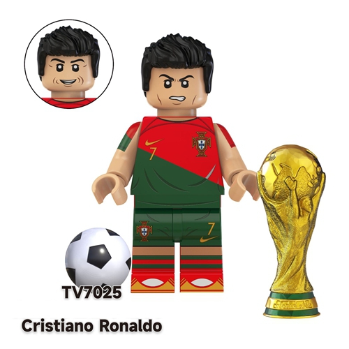 8 Pcs Football World Team Player Football Figures Match Building Bricks Blocks Toys Gift Fit Lego Neymar Ronaldo Luka