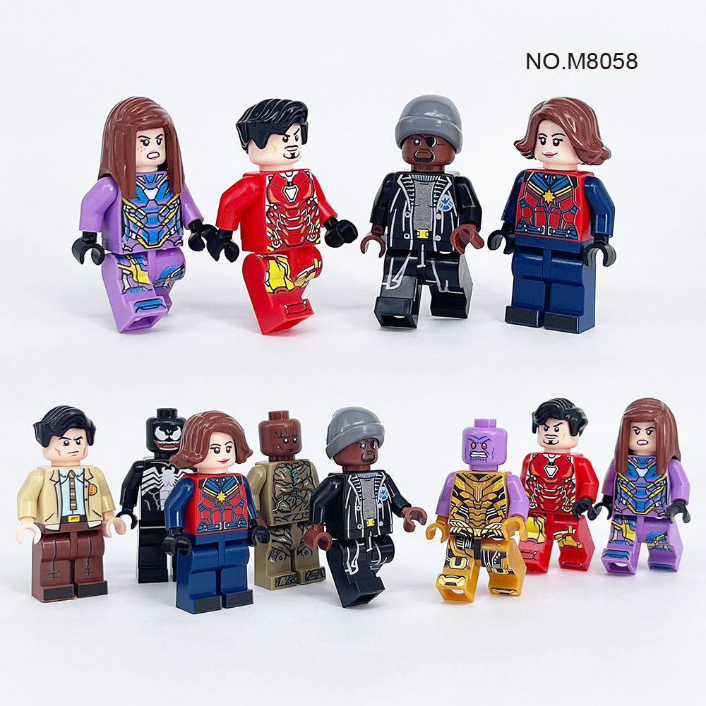 Marvel Avengers Superhero Spider Man Cartoon Building Block Minifigures Gift ﻿