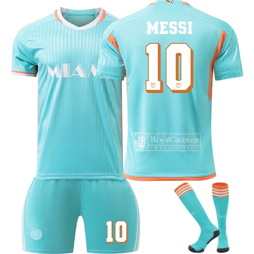 24/25 Inter Miami Away #10 Messi Football Jersey Set with Socks