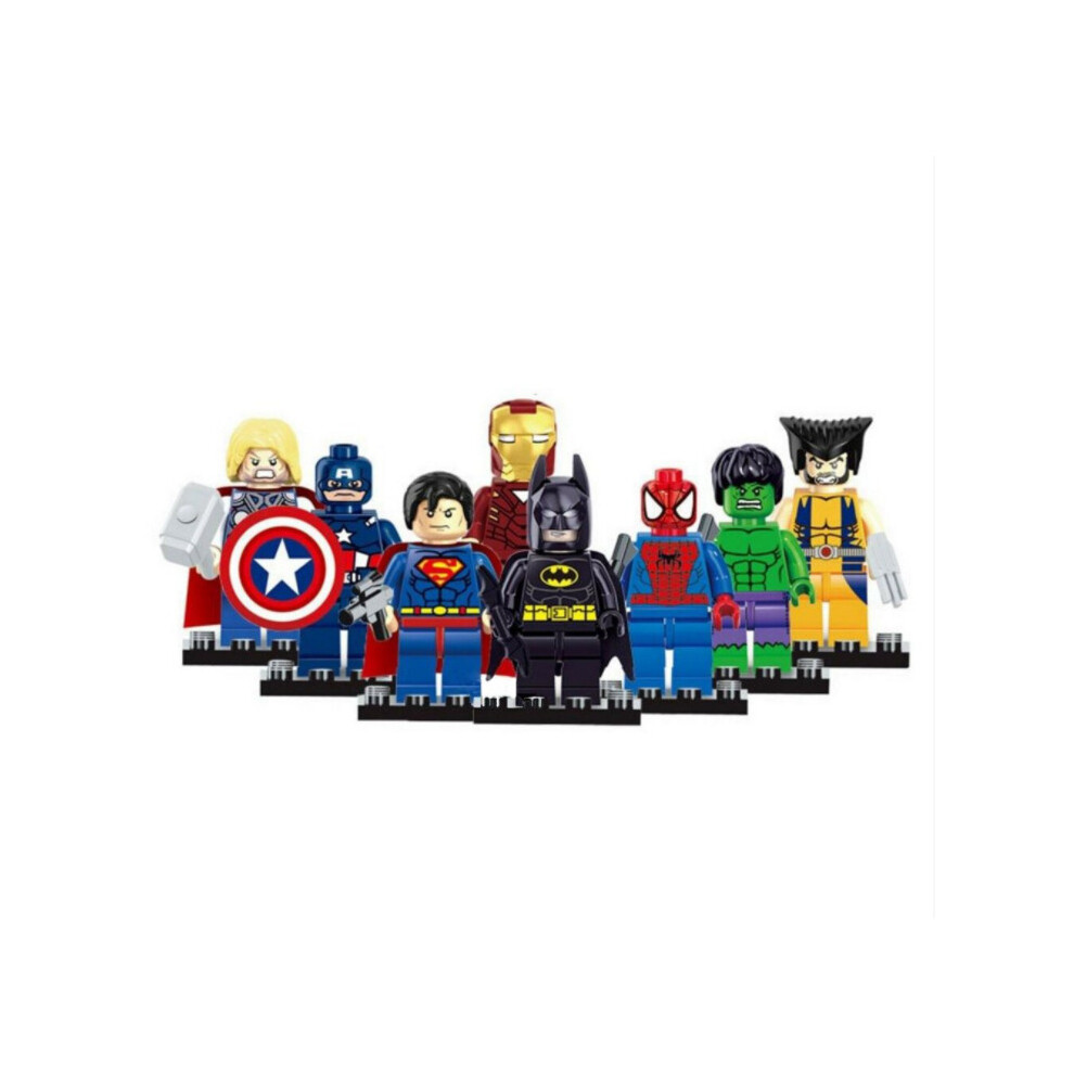 8Pcs Marvel Avengers Super Hero Comic Mini Figures Dc Minifigure Gift Fits LEGO