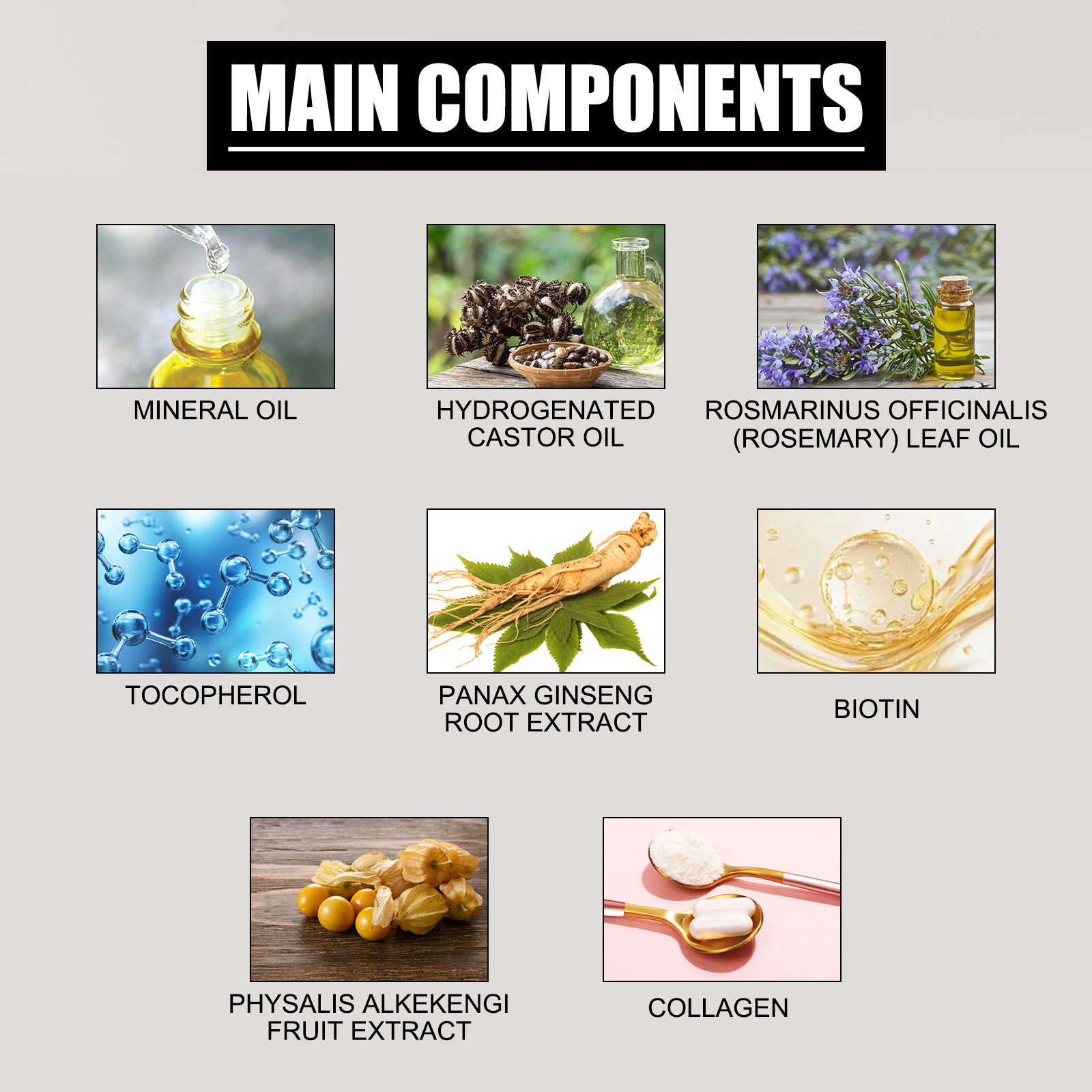 3Pcs Collagen B7 Vitamin Hair Growth Essential Oil Prevent Hair Loss And Nourish With Essential Oil Scalp Treatment Set For Men Women