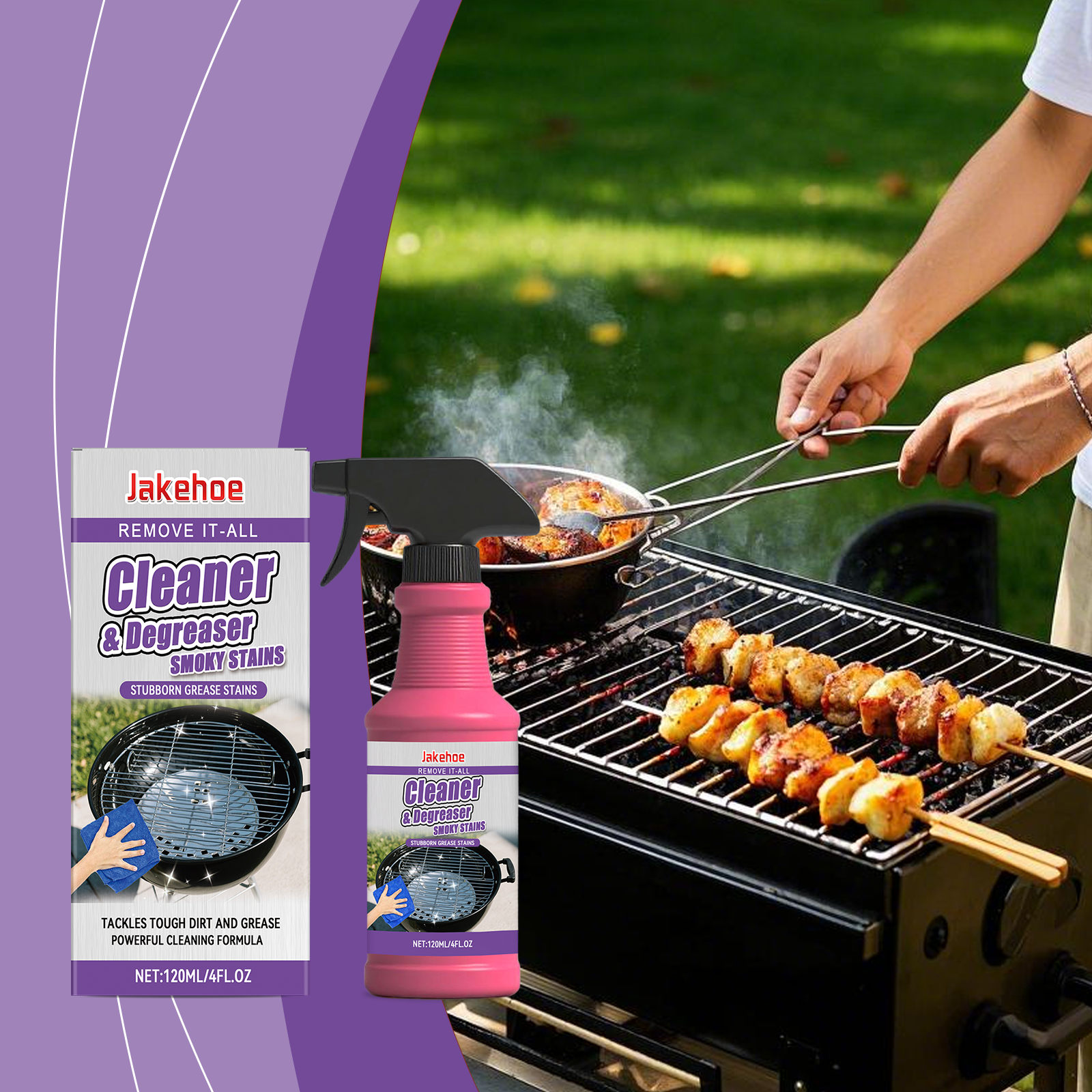Barbecue Grill And Pan Cleaner Powerful Cleaning Solution For Removing Stubborn Grease And Burnt-On Residue From Grills And Pans ﻿