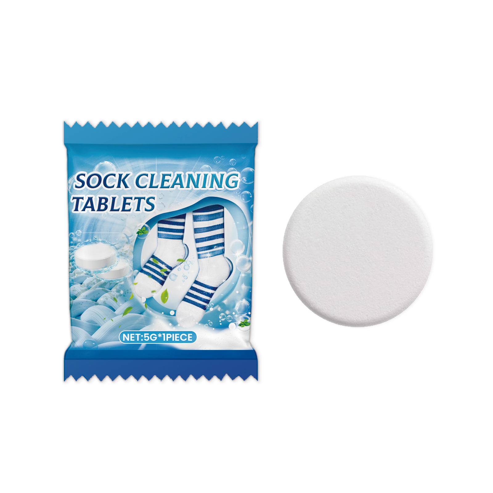 Sock Cleaning Tablets Remove Yellow Stains Soften Laundry Multi Purpose Stain Remover for Socks Softening Laundry Daily Washing ﻿