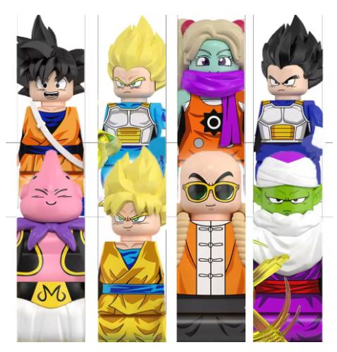 (Style I) Toys Kids Dragon Ball Building Blocks Anime Character Minifigures Series Handmade Mini Doll Christmas Gifts