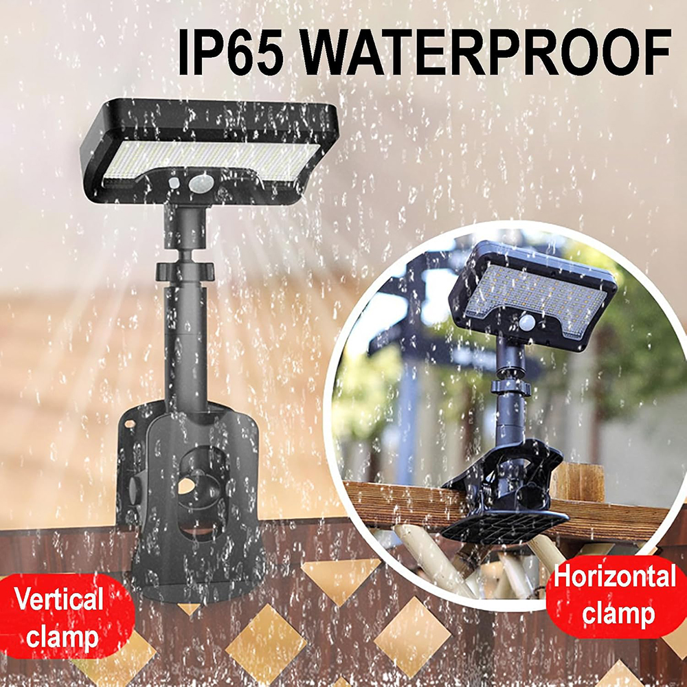 (2 PCS) Portable Clip On Solar Lights Outdoor with Motion Sensor New 92 LEDs 3 Lighting Modes Garden Fence Lights Patio Camping