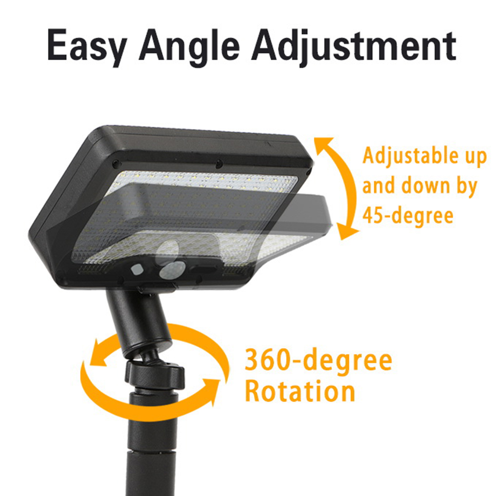 (2 PCS) Portable Clip On Solar Lights Outdoor with Motion Sensor New 92 LEDs 3 Lighting Modes Garden Fence Lights Patio Camping